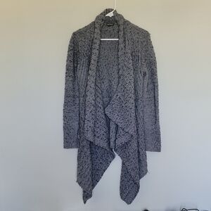 Express Gray Open-Front Draped Cable Knit Cardigan 1❤️